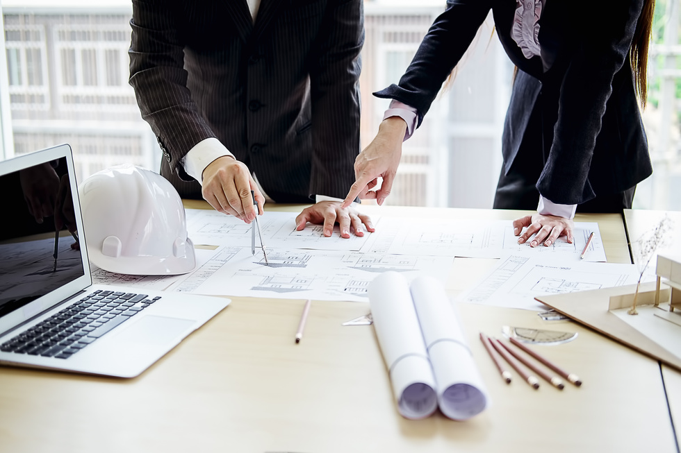 Image of Engineer Meeting for Architectural Project. 